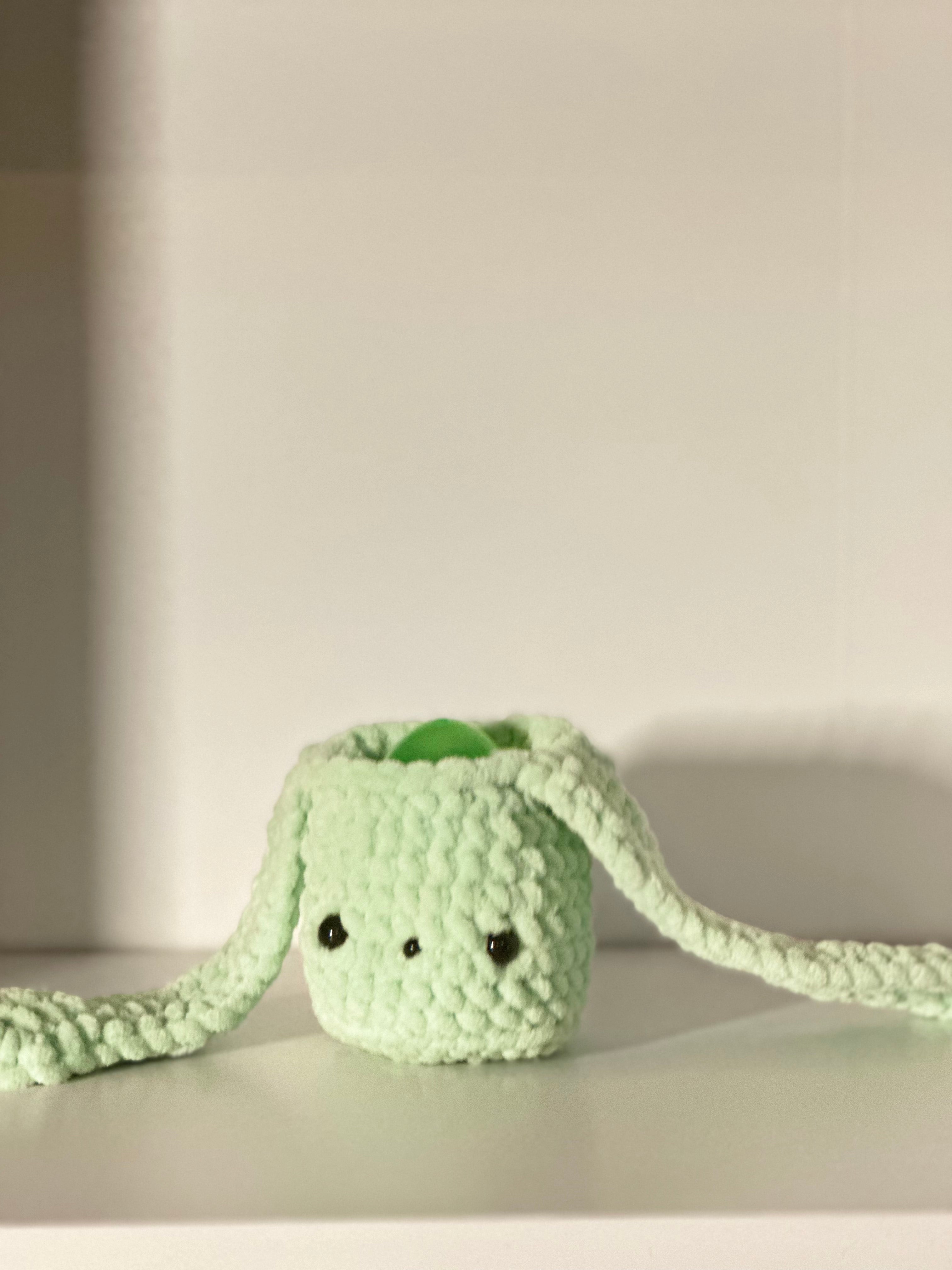 Bunny Basket with Surprise Egg - Plush Ear Handles