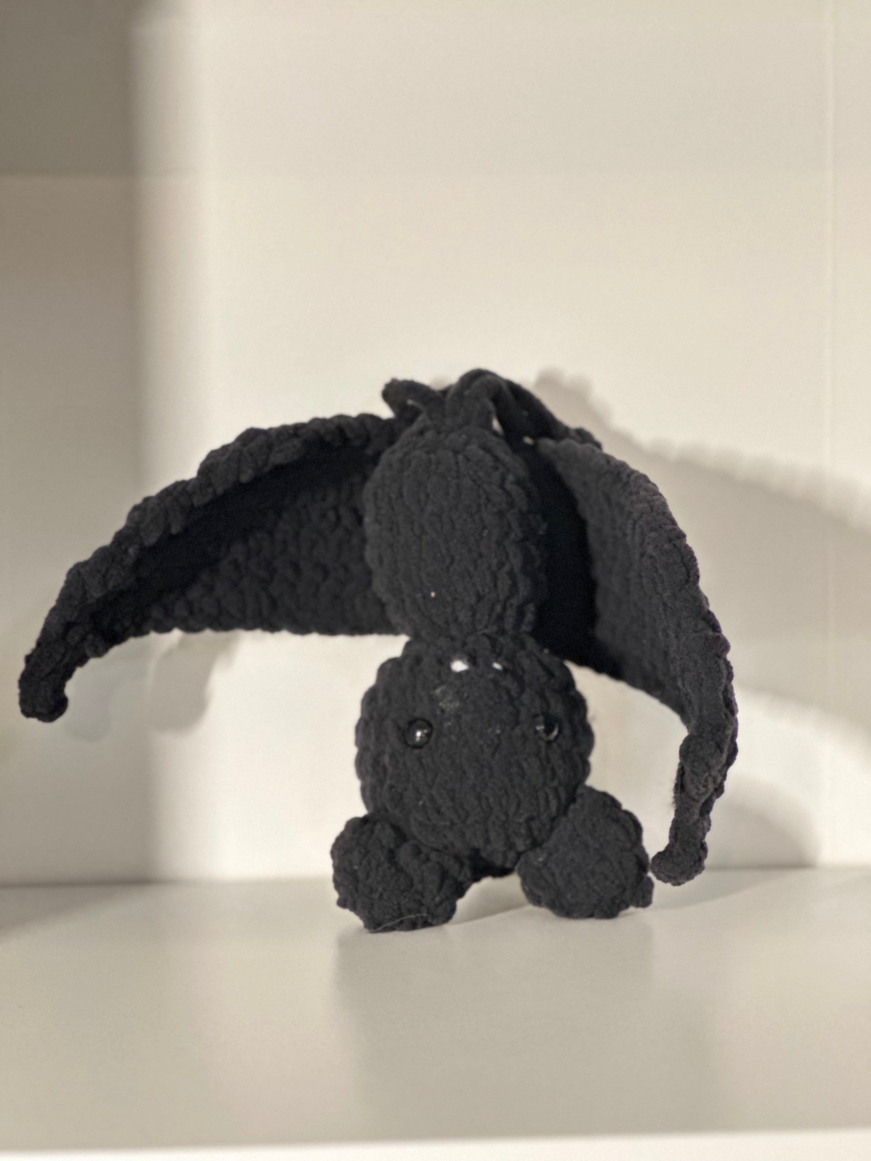Hanging Plush Bat - Blanket Yarn Wings with Velcro