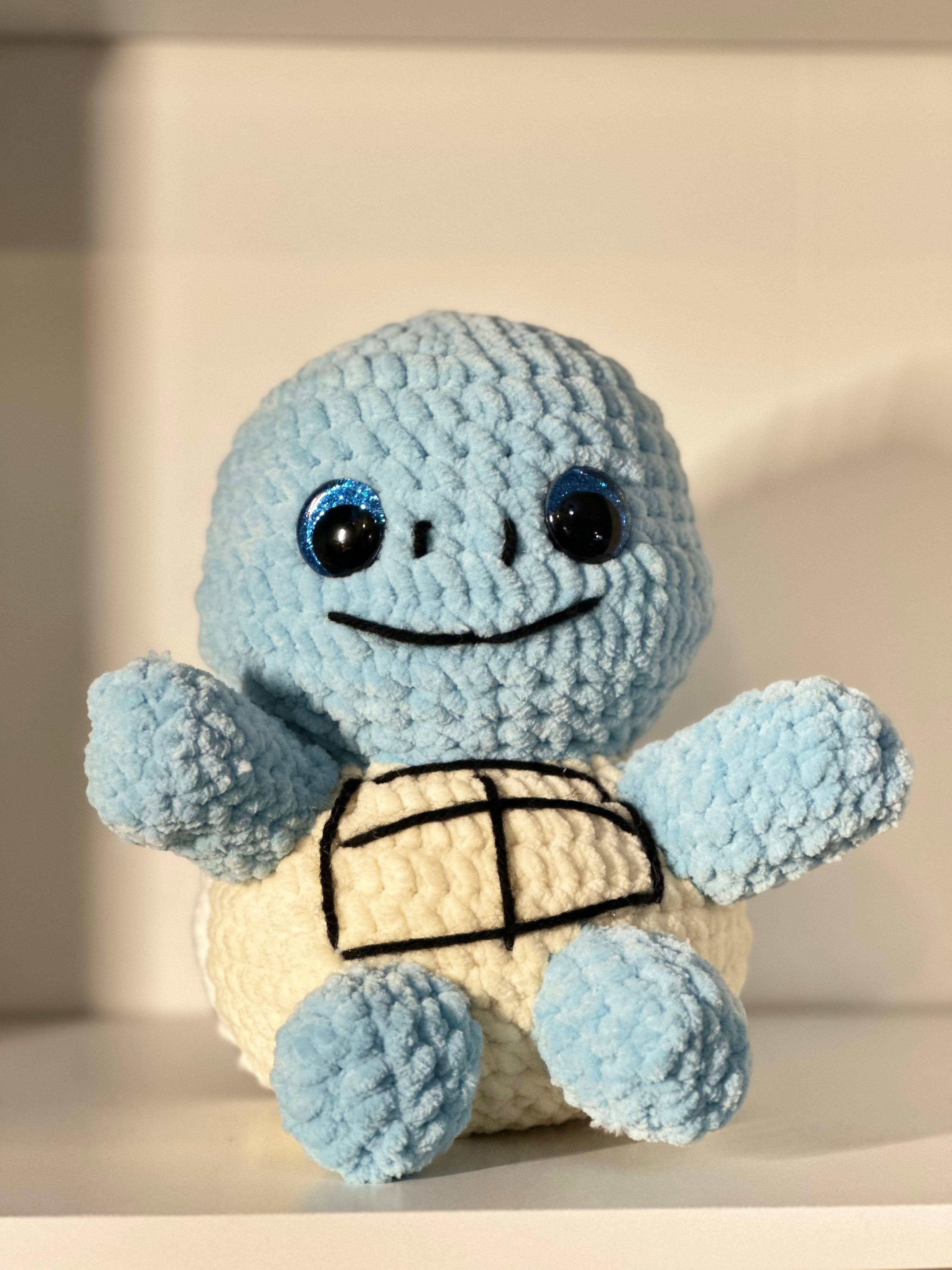 Squirtle Plush - Handmade Yarn Pokémon Amigurumi