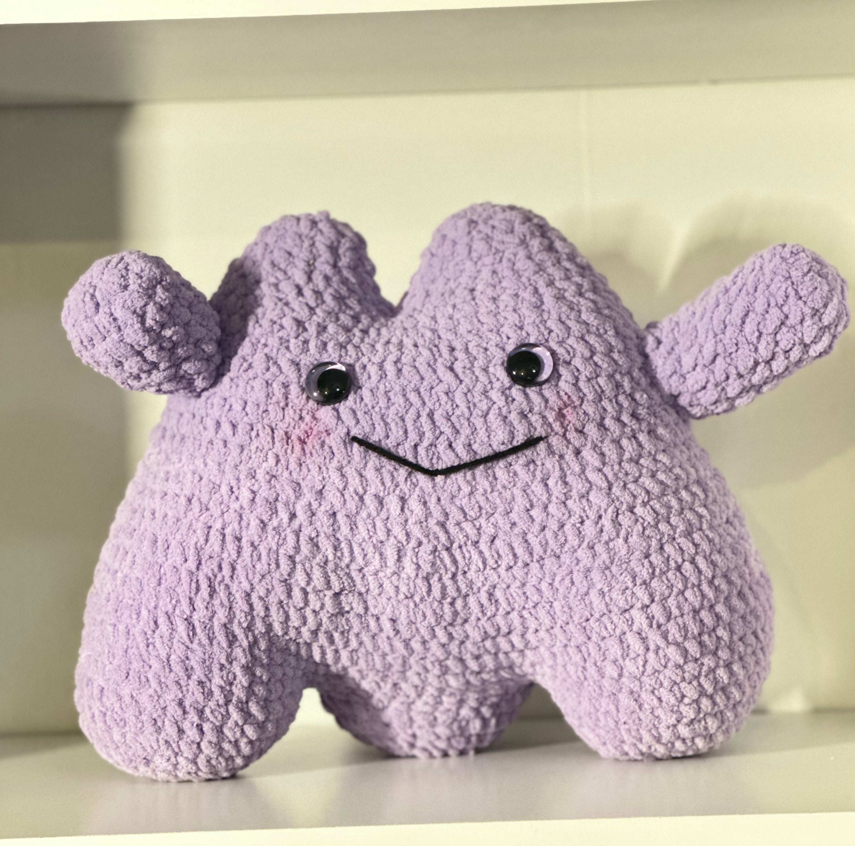 Ditto-Inspired Plush - Comic Con Ready Handmade Crochet Amigurumi