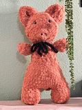 Standing Crochet Pig 17 inch Handmade Amiguruimi